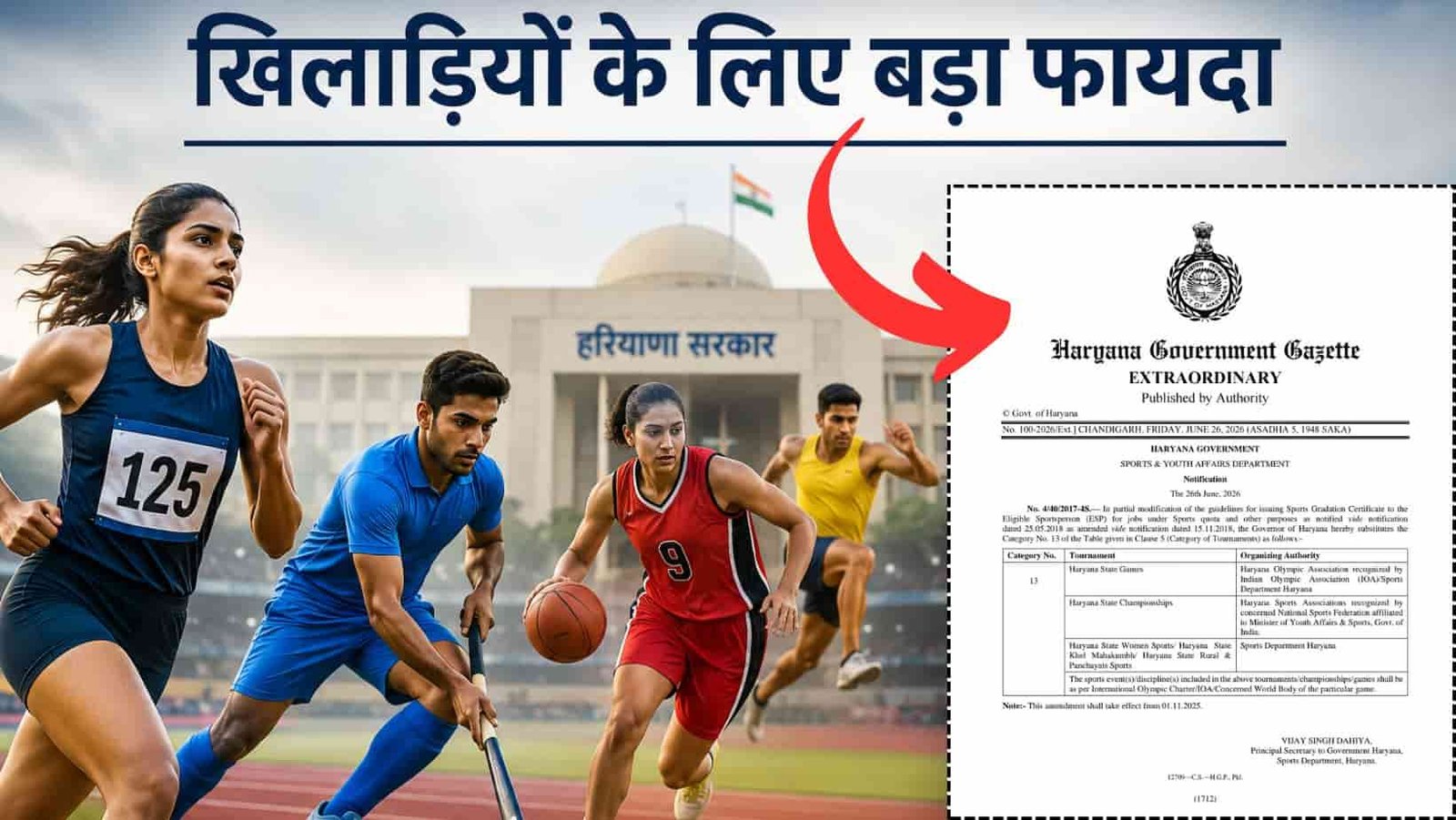 Sports Gradation Update Haryana Rules Amended